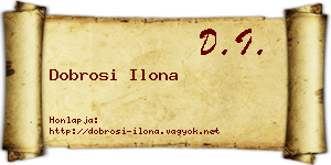 Dobrosi Ilona névjegykártya