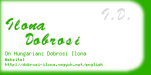 ilona dobrosi business card
